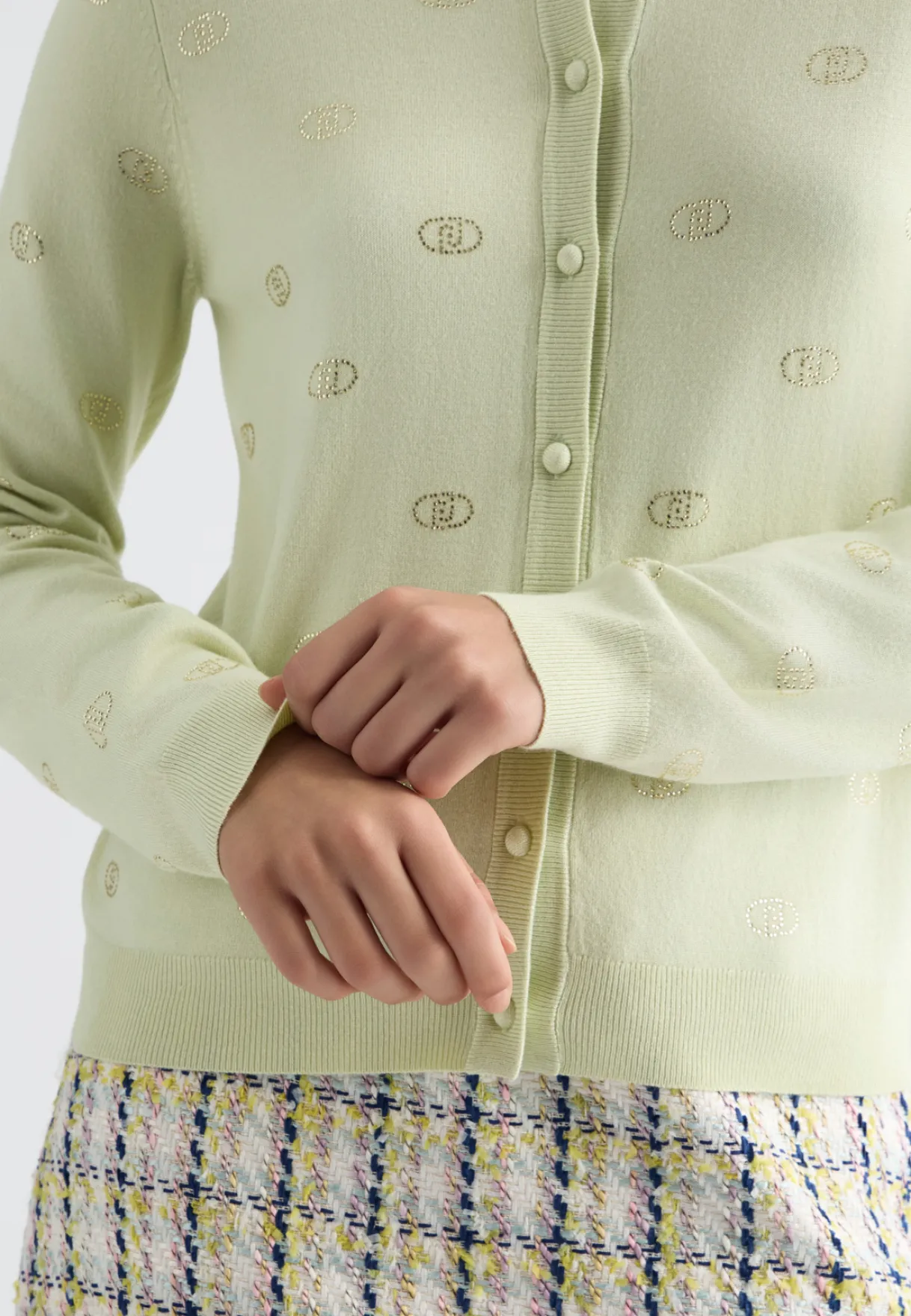 Liu Jo Cardigan avec logo et strass|Femme Mailles