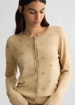 Liu Jo Cardigan avec logo et strass|Femme Mailles