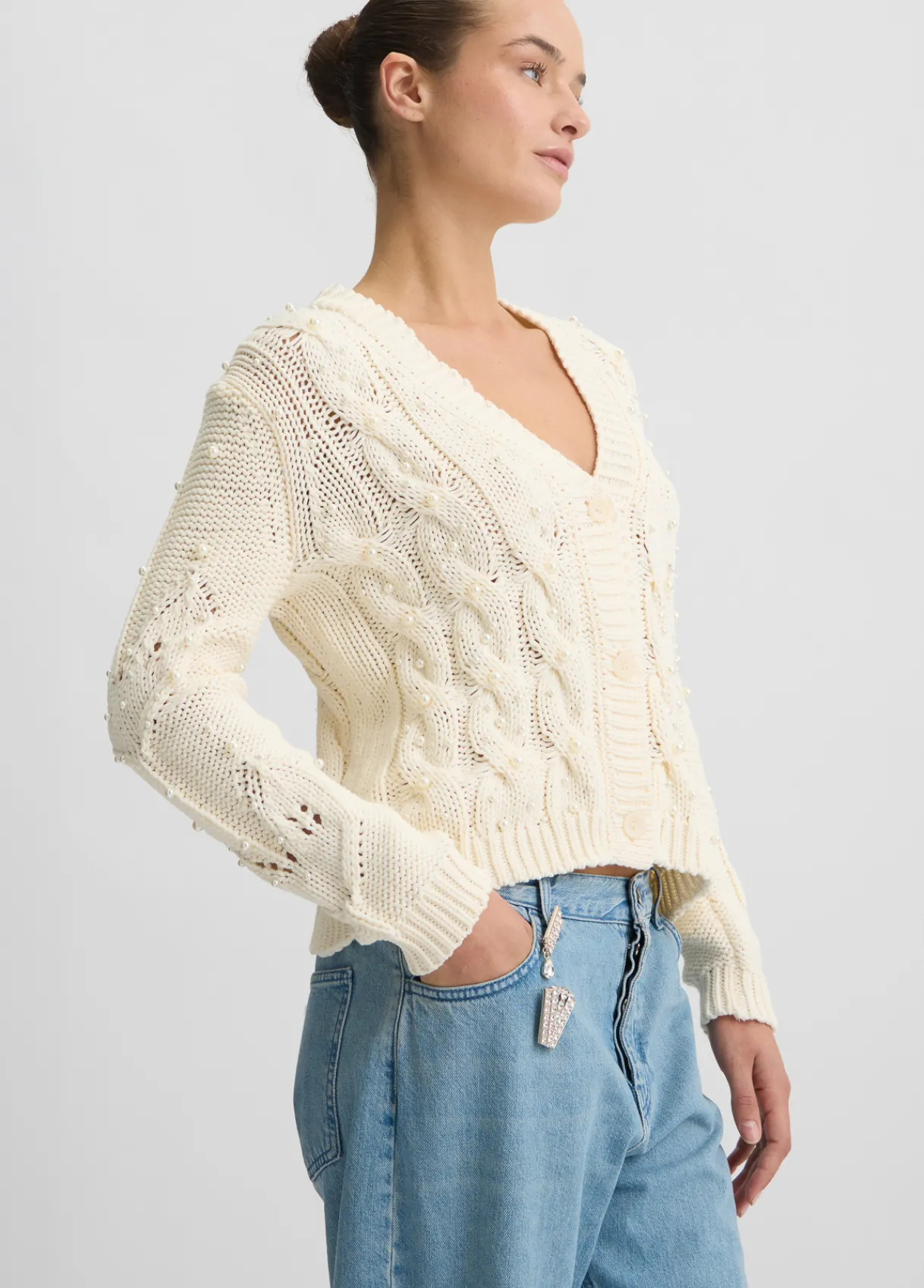 Liu Jo Cardigan avec perles|Femme Mailles
