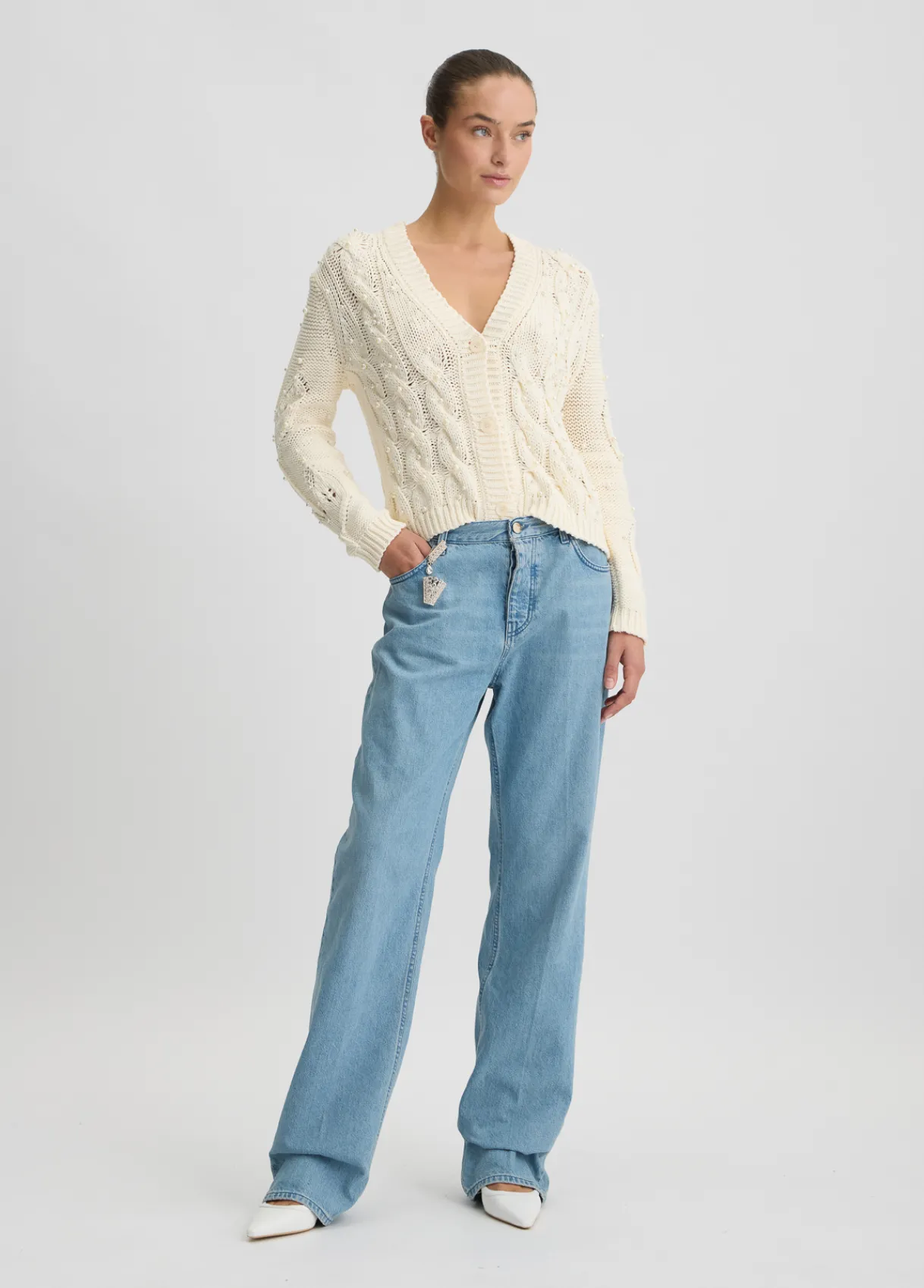 Liu Jo Cardigan avec perles|Femme Mailles