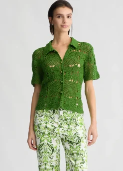 Liu Jo Cardigan en maille crochet|Femme Mailles