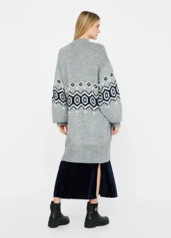 Liu Jo Cardigan jacquard en alpaga et laine|Femme Mailles