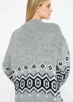 Liu Jo Cardigan jacquard en alpaga et laine|Femme Mailles