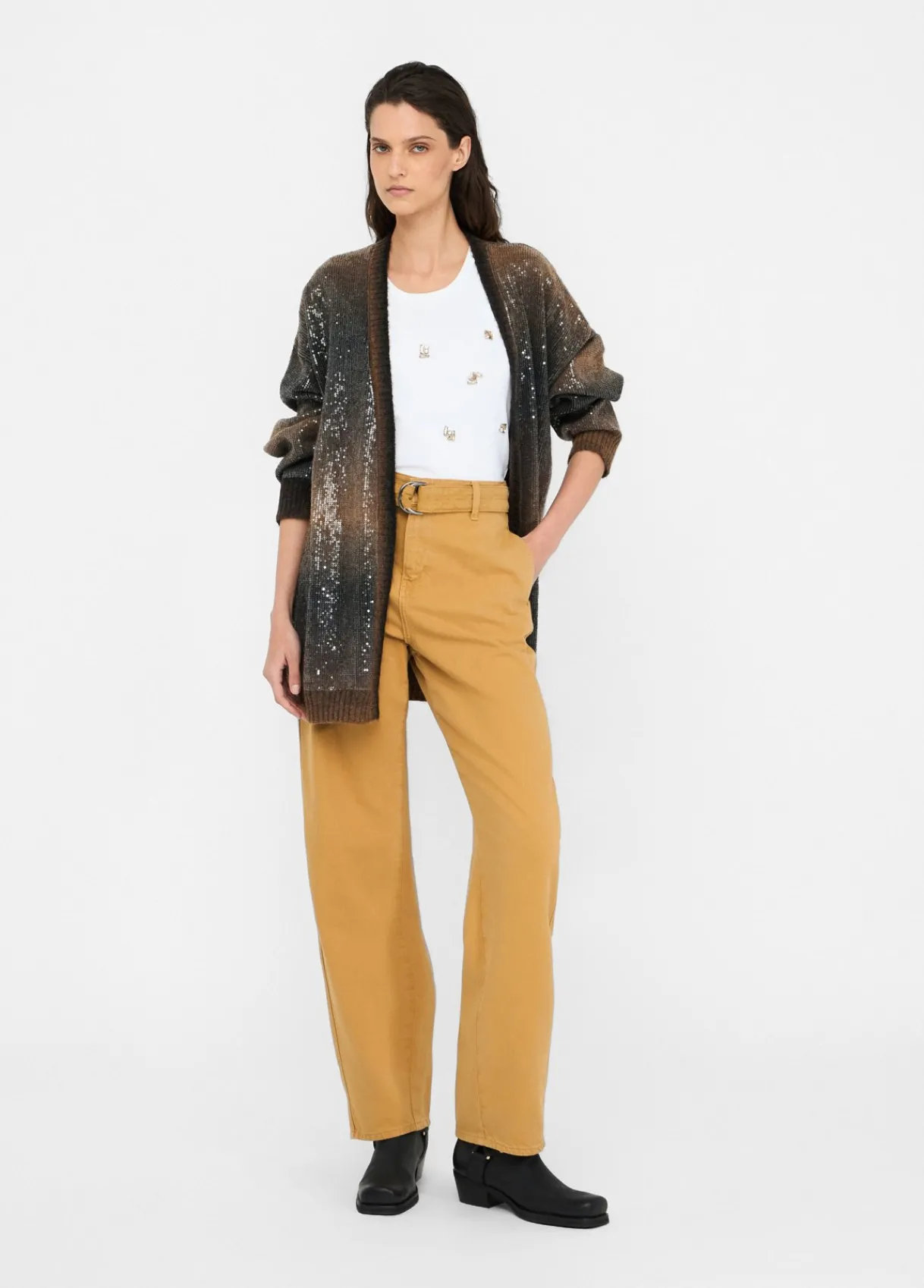 Liu Jo Cardigan long avec paillettes|Femme Mailles