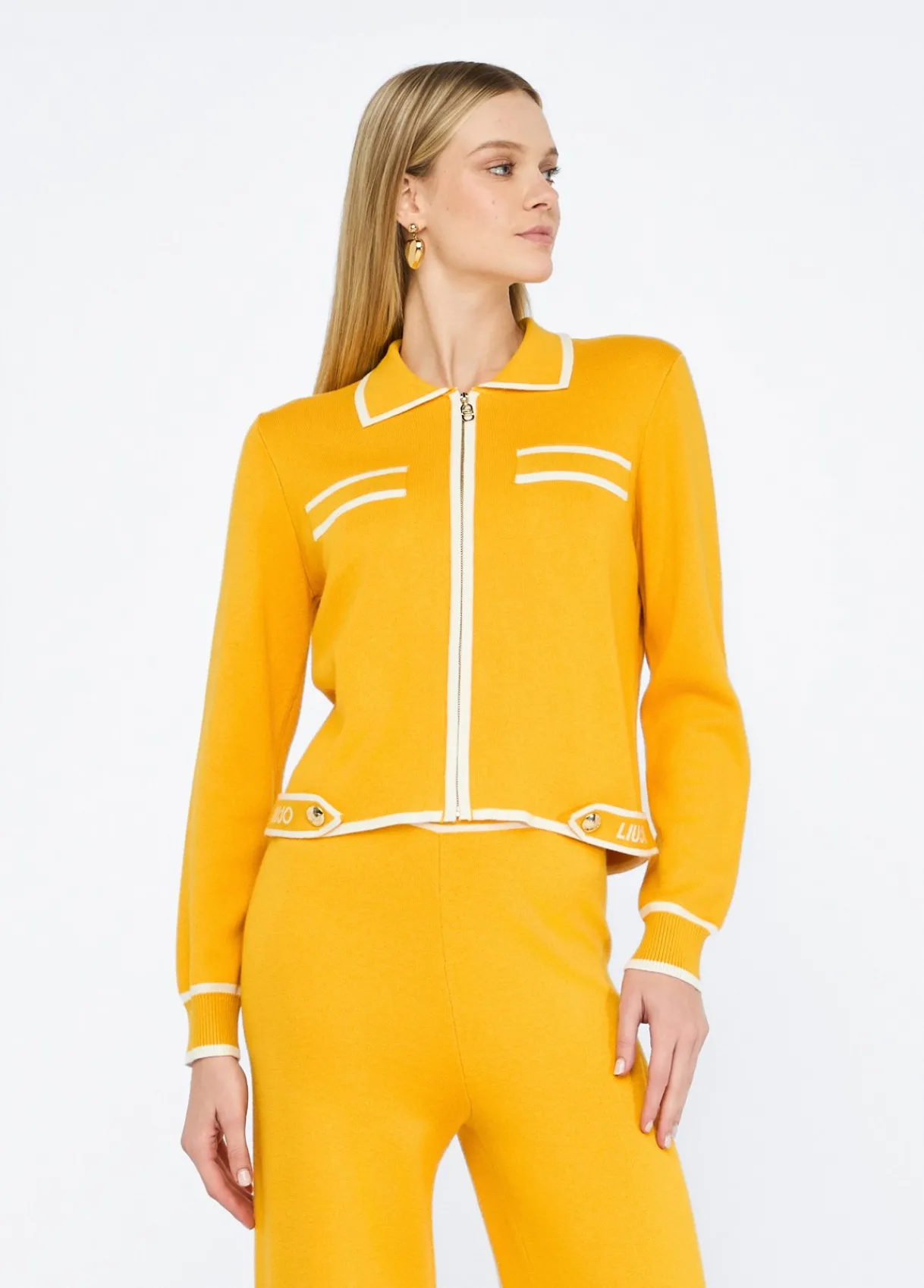 Liu Jo Cardigan long avec zip|Femme Vêtements De Sport|Mailles