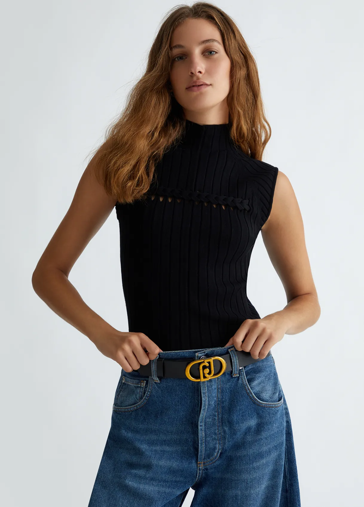 Liu Jo Ceinture en cuir avec logo|Femme Ceintures