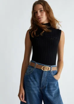 Liu Jo Ceinture en cuir avec logo|Femme Ceintures