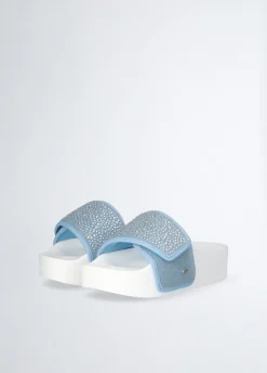 Liu Jo Chaussons compensés en denim avec strass|Femme Mocassins