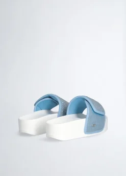 Liu Jo Chaussons compensés en denim avec strass|Femme Mocassins
