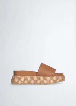 Liu Jo Chaussons compensés en raphia|Femme Mocassins
