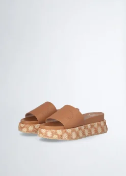 Liu Jo Chaussons compensés en raphia|Femme Mocassins