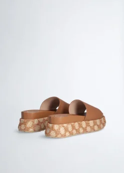 Liu Jo Chaussons compensés en raphia|Femme Mocassins