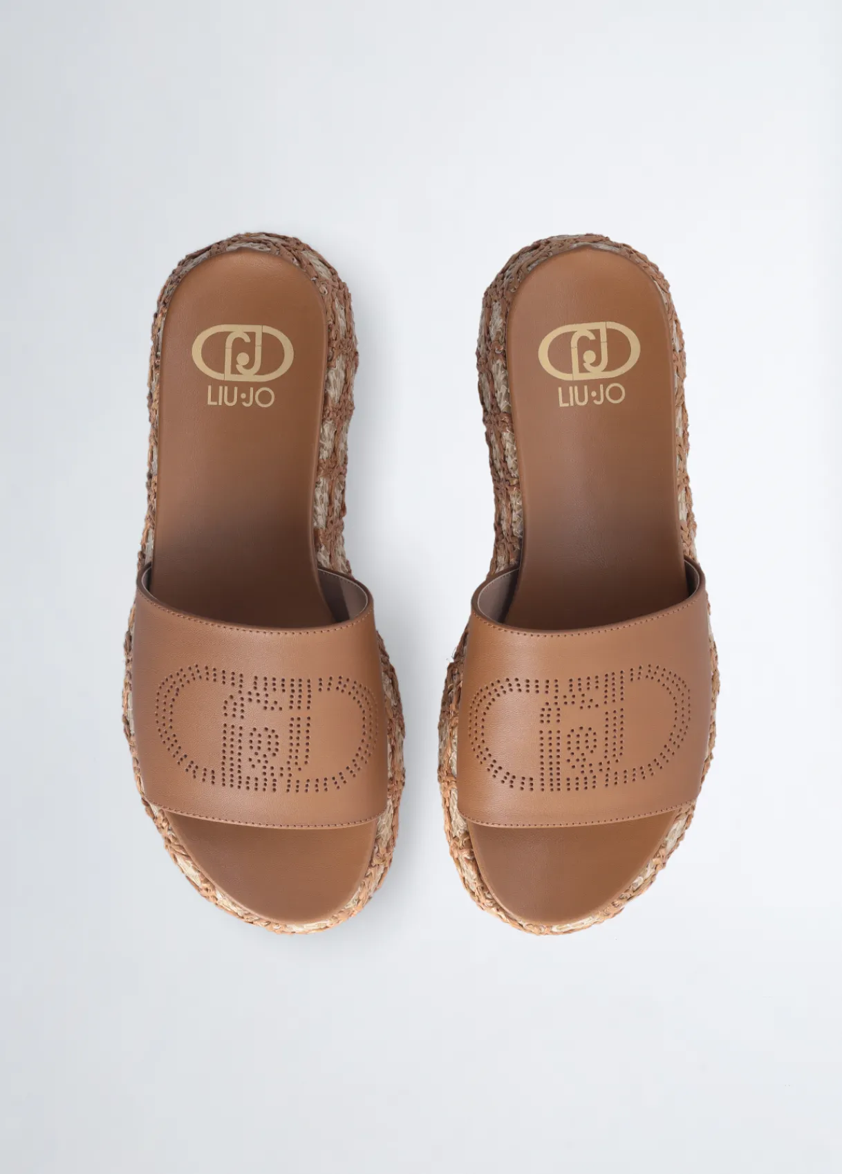 Liu Jo Chaussons compensés en raphia|Femme Mocassins