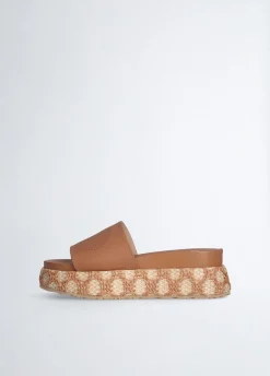 Liu Jo Chaussons compensés en raphia|Femme Mocassins