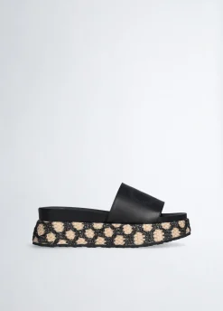 Liu Jo Chaussons compensés en raphia|Femme Mocassins
