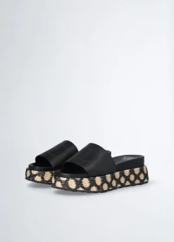Liu Jo Chaussons compensés en raphia|Femme Mocassins