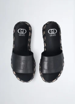 Liu Jo Chaussons compensés en raphia|Femme Mocassins