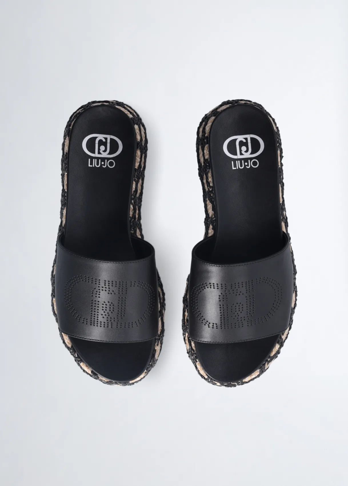 Liu Jo Chaussons compensés en raphia|Femme Mocassins