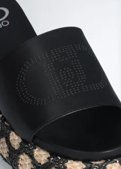 Liu Jo Chaussons compensés en raphia|Femme Mocassins