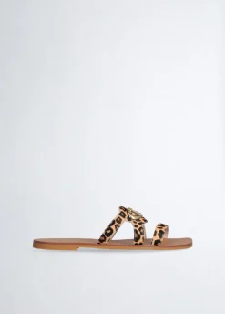 Liu Jo Chaussons plats en cuir cavallino|Femme Mocassins|Sandales