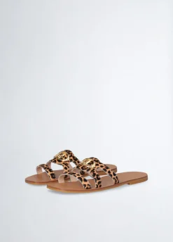 Liu Jo Chaussons plats en cuir cavallino|Femme Mocassins|Sandales