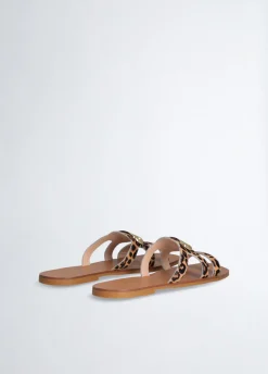 Liu Jo Chaussons plats en cuir cavallino|Femme Mocassins|Sandales