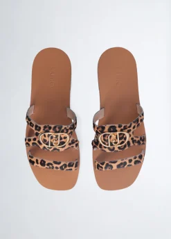 Liu Jo Chaussons plats en cuir cavallino|Femme Mocassins|Sandales