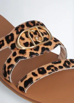 Liu Jo Chaussons plats en cuir cavallino|Femme Mocassins|Sandales