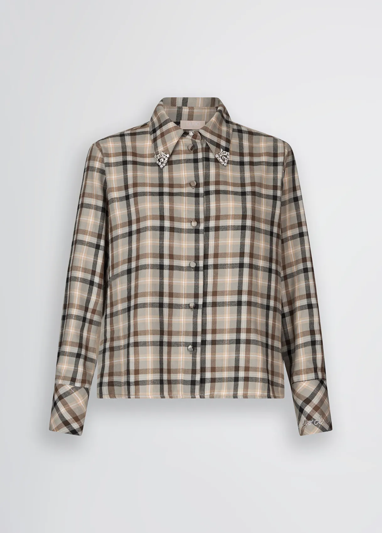 Liu Jo Chemise à carreaux avec broderies bijoux|Femme Chemises Et Blouses