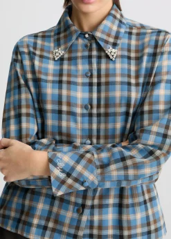 Liu Jo Chemise à carreaux avec broderies bijoux|Femme Chemises Et Blouses