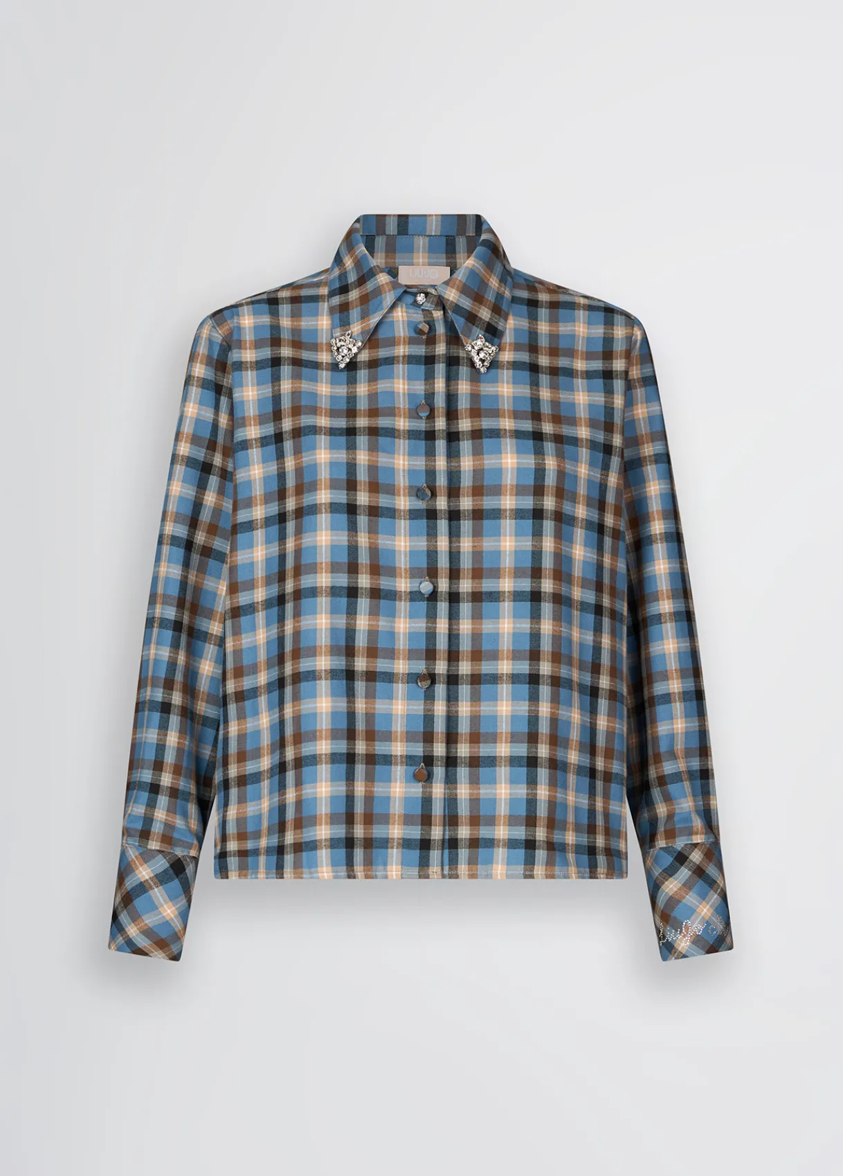 Liu Jo Chemise à carreaux avec broderies bijoux|Femme Chemises Et Blouses