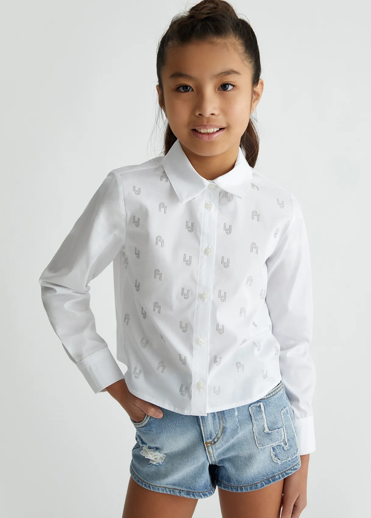 Liu Jo Chemise avec strass|Enfant T-Shirt