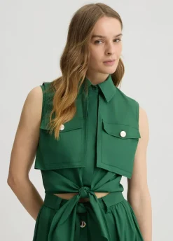 Liu Jo Chemise cropped avec nœud|Femme Chemises Et Blouses