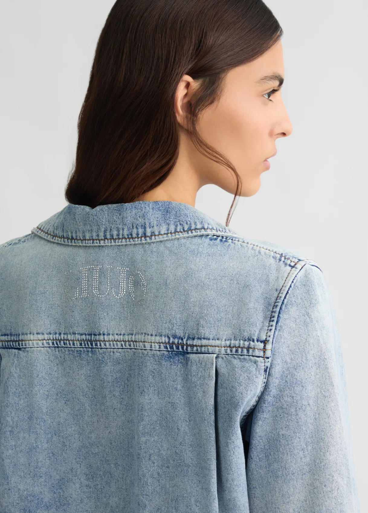 Liu Jo Chemise cropped en jean|Femme Chemises Et Blouses