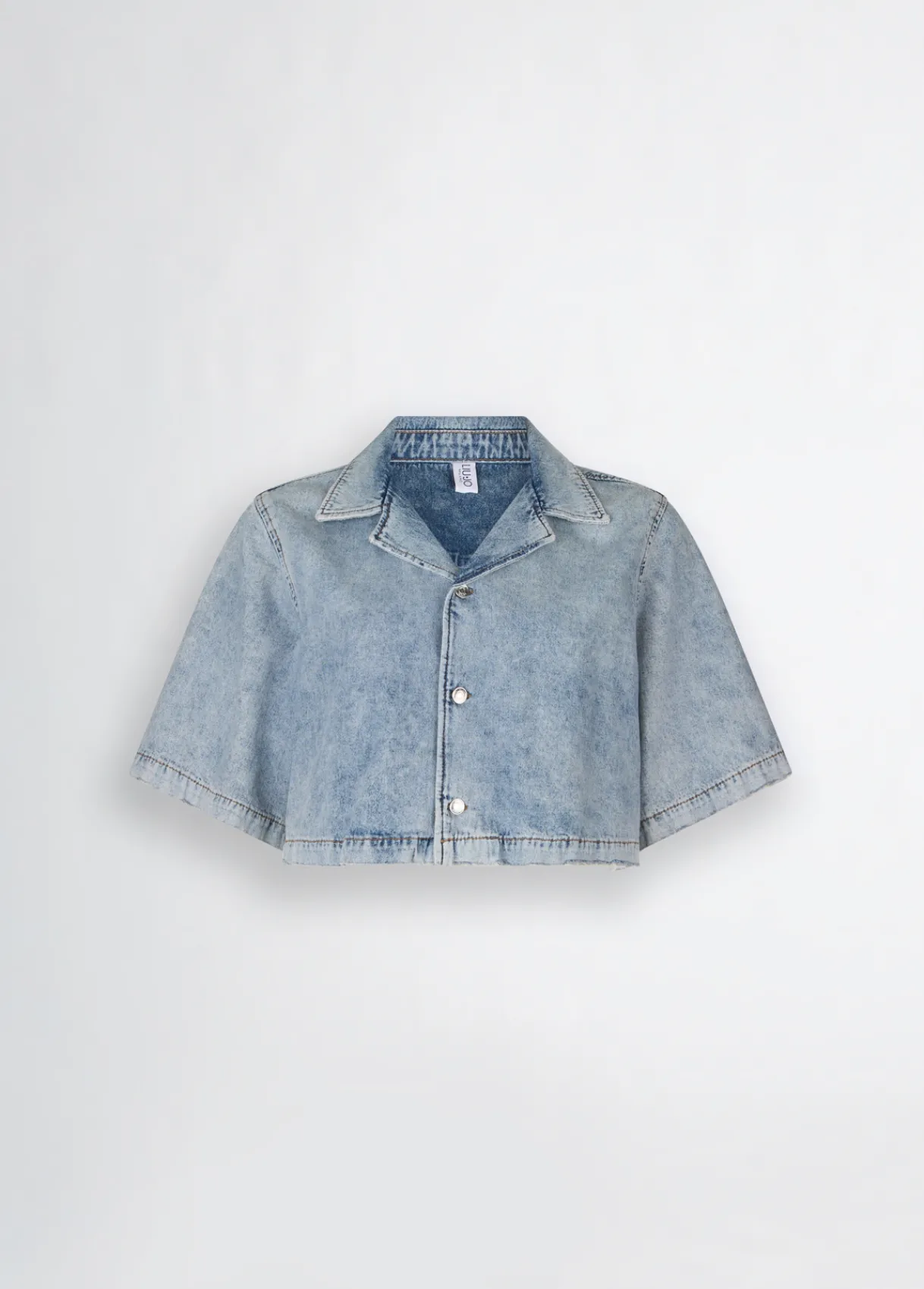 Liu Jo Chemise cropped en jean|Femme Chemises Et Blouses