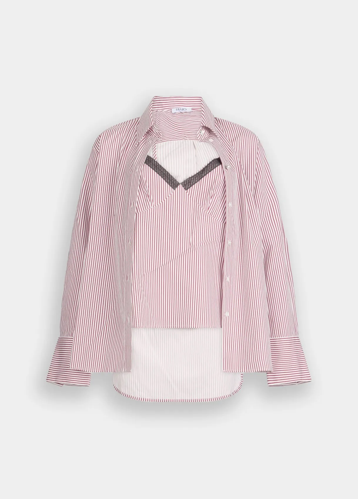 Liu Jo Chemise en coton à rayures avec top|Femme Chemises Et Blouses