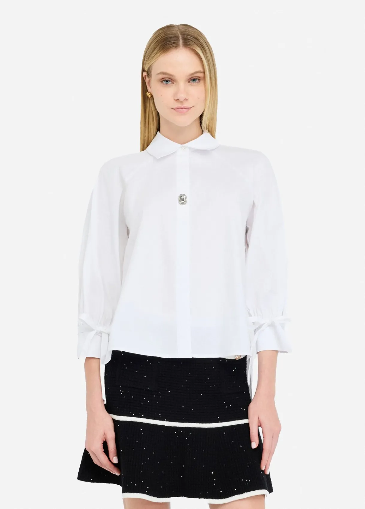 Liu Jo Chemise en coton avec lacets|Femme Chemises Et Blouses