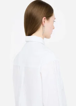 Liu Jo Chemise en coton avec strass|Femme Chemises Et Blouses