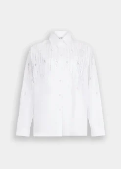 Liu Jo Chemise en coton avec strass|Femme Chemises Et Blouses