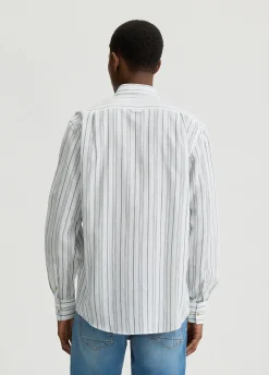 Liu Jo Chemise en coton et lin à rayures|Homme Chemises
