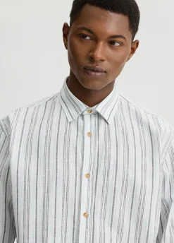 Liu Jo Chemise en coton et lin à rayures|Homme Chemises