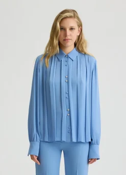Liu Jo Chemise en georgette avec plis|Femme Chemises Et Blouses|Cérémonie