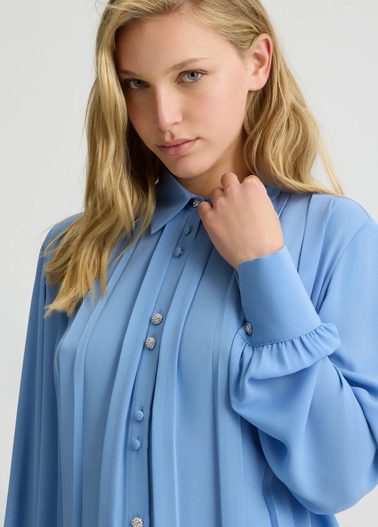 Liu Jo Chemise en georgette avec plis|Femme Chemises Et Blouses|Cérémonie