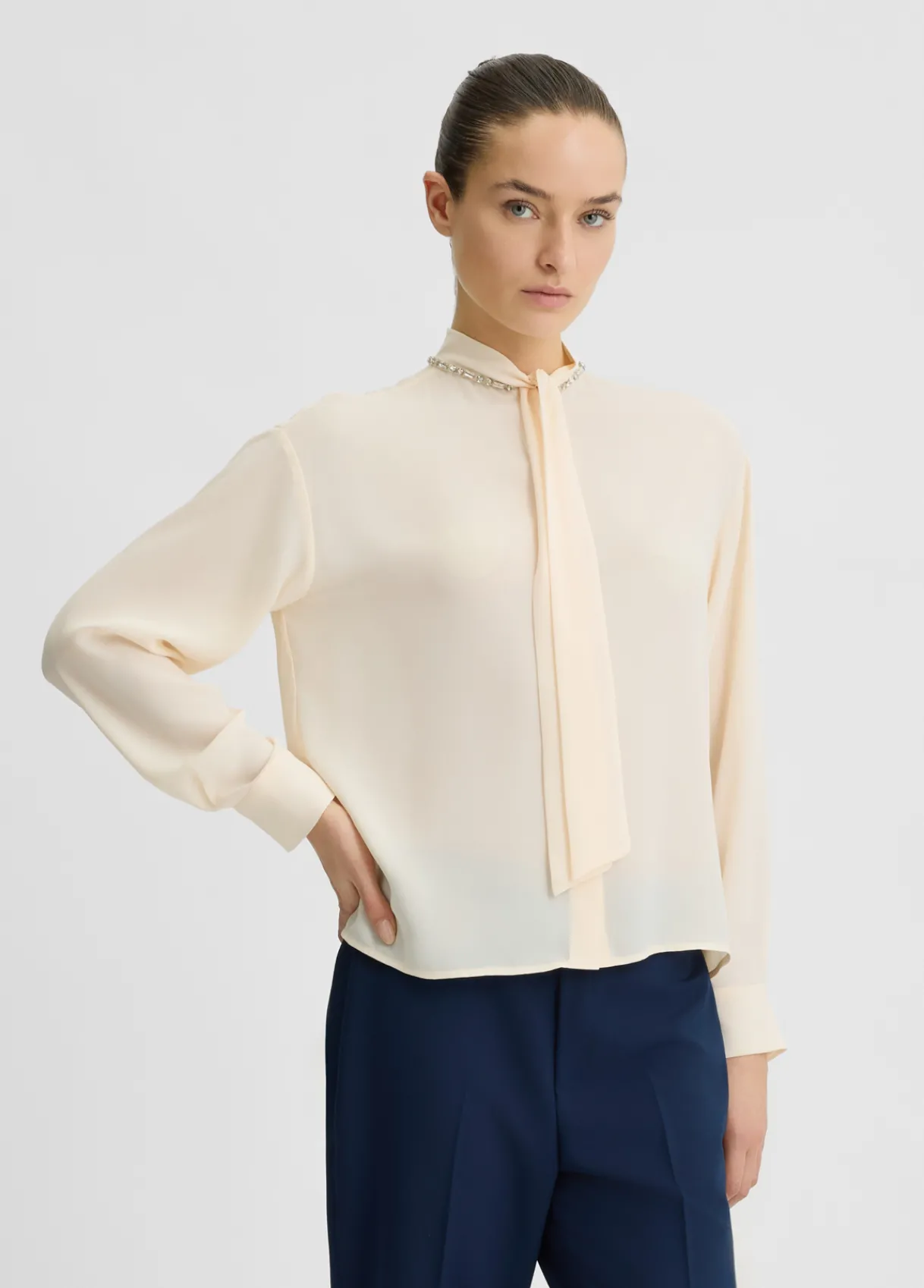Liu Jo Chemise en georgette avec strass|Femme Chemises Et Blouses