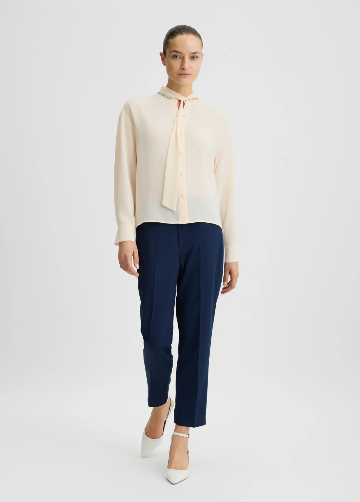 Liu Jo Chemise en georgette avec strass|Femme Chemises Et Blouses