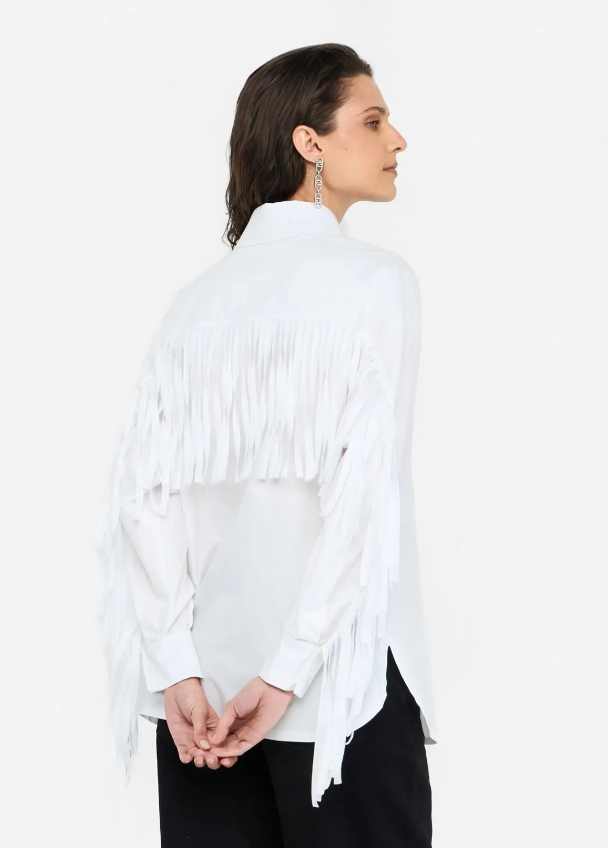 Liu Jo Chemise en popeline avec franges|Femme Chemises Et Blouses