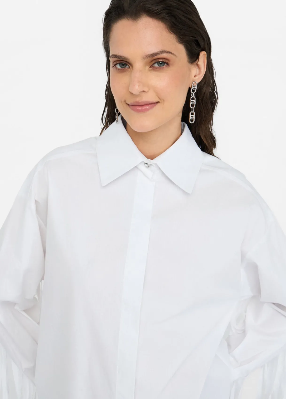 Liu Jo Chemise en popeline avec franges|Femme Chemises Et Blouses