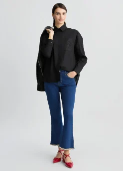 Liu Jo Chemise en popeline avec strass|Femme Chemises Et Blouses