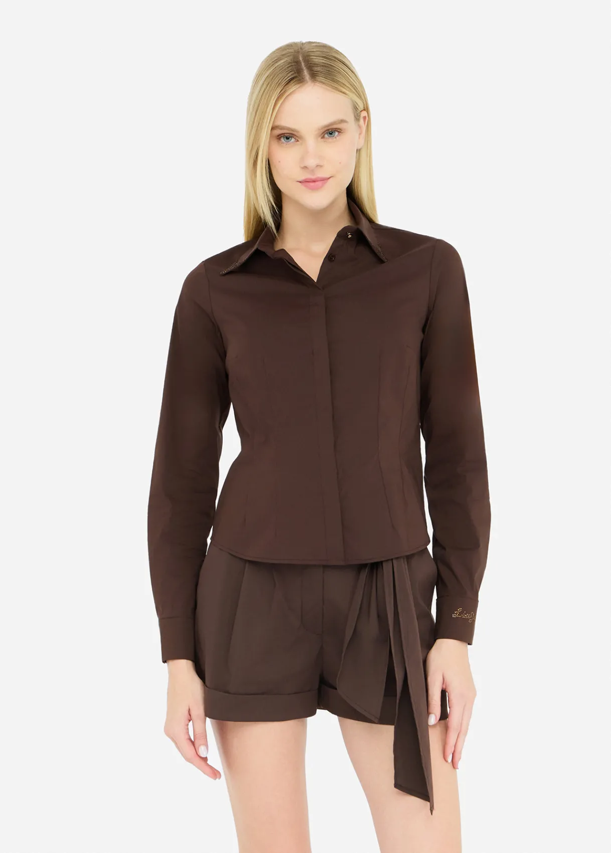 Liu Jo Chemise en popeline avec strass|Femme Chemises Et Blouses