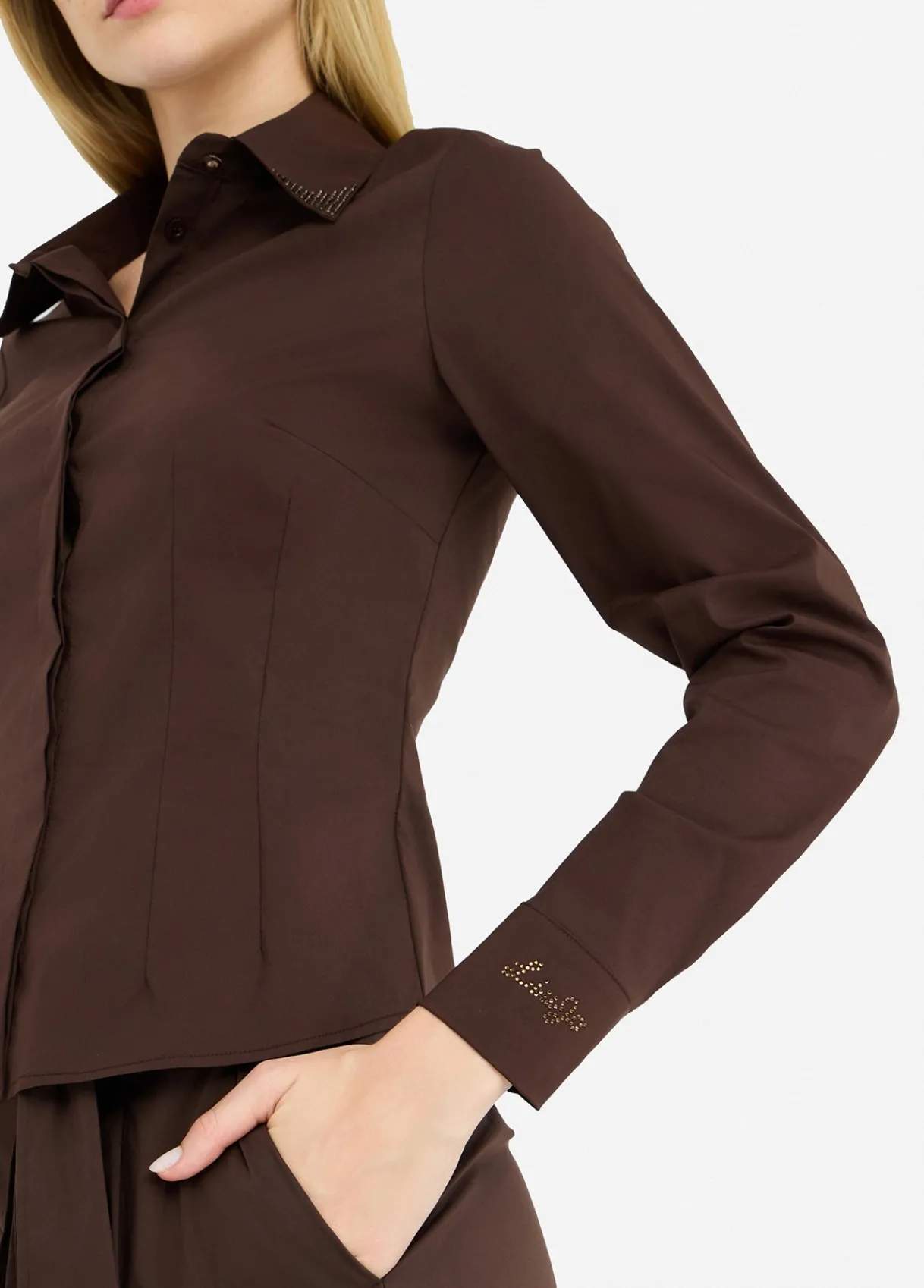 Liu Jo Chemise en popeline avec strass|Femme Chemises Et Blouses